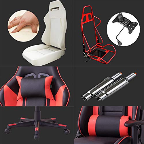 FACAI Chaise de Jeu Inclinable 180° avec Appui-tête et Accoudoirs 4D