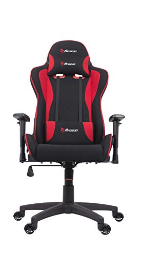 Fauteuil Gamer Arozzi Mezzo V2 Rouge en Tissu – 53 x 50 x 137 cm
