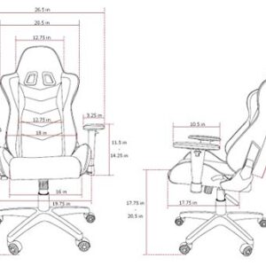 Fauteuil Gamer Arozzi Mezzo V2 Rouge en Tissu – 53 x 50 x 137 cm