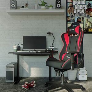 Fauteuil Gamer Arozzi Mezzo V2 Rouge en Tissu – 53 x 50 x 137 cm
