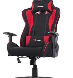 Fauteuil Gamer Arozzi Mezzo V2 Rouge en Tissu – 53 x 50 x 137 cm