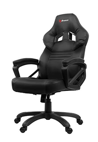 Fauteuil Gamer Arozzi Monza Noir en Faux Cuir – 50x55x130 cm