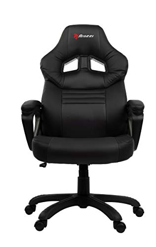 Fauteuil Gamer Arozzi Monza Noir en Faux Cuir – 50x55x130 cm