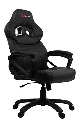 Fauteuil Gamer Arozzi Monza Noir en Faux Cuir – 50x55x130 cm
