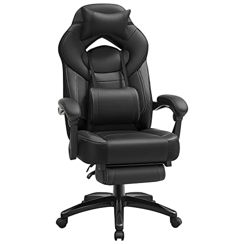 Fauteuil Gamer Ergonomique SONGMICS OBG077B01 avec Repose-Pieds et Support Lombaire