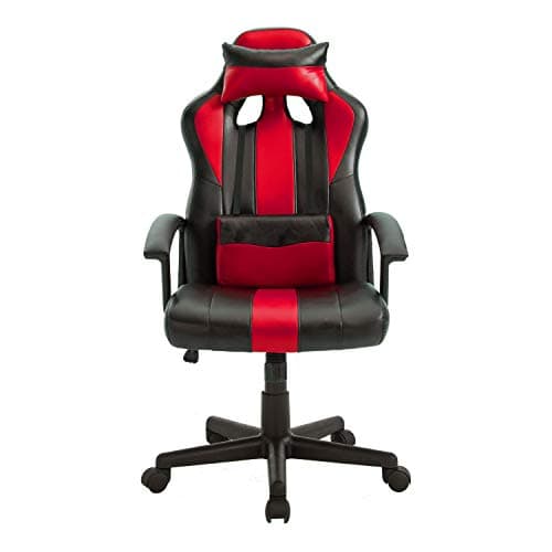 Fauteuil Gamer Noir et Rouge Crash – Chaise Ergonomique avec Support Lombaire