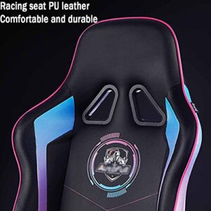 Fauteuil Gamer WHOJA 155° en Faux Cuir Noir et Rose avec Support Lombaire