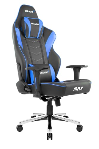Fauteuil Gaming AKRacing Masters Series Max Simili Cuir Noir Bleu