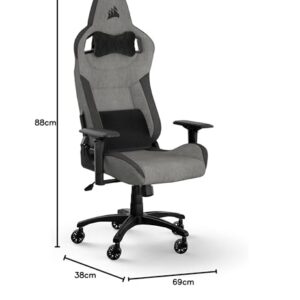 Fauteuil Gaming Corsair T3 RUSH 2023 – Tissu Doux et Support Lombaire