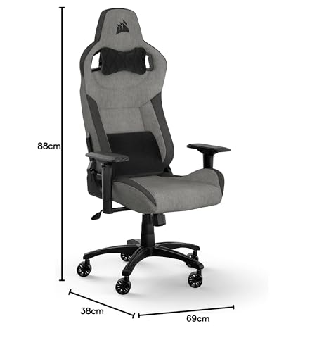 Fauteuil Gaming Corsair T3 RUSH 2023 – Tissu Doux et Support Lombaire