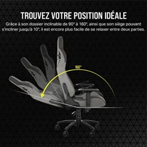 Fauteuil Gaming Corsair T3 RUSH 2023 – Tissu Doux et Support Lombaire
