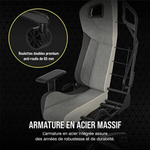 Fauteuil Gaming Corsair T3 RUSH 2023 – Tissu Doux et Support Lombaire