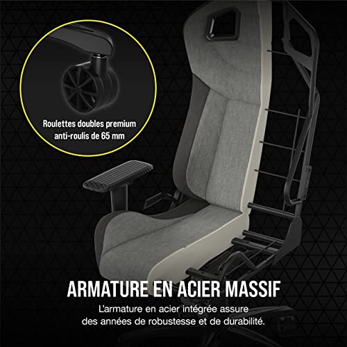 Fauteuil Gaming Corsair T3 RUSH 2023 – Tissu Doux et Support Lombaire