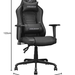 Fauteuil Gaming Cougar FUSIONSBLACK – Support Lombaire 3D et Réglable