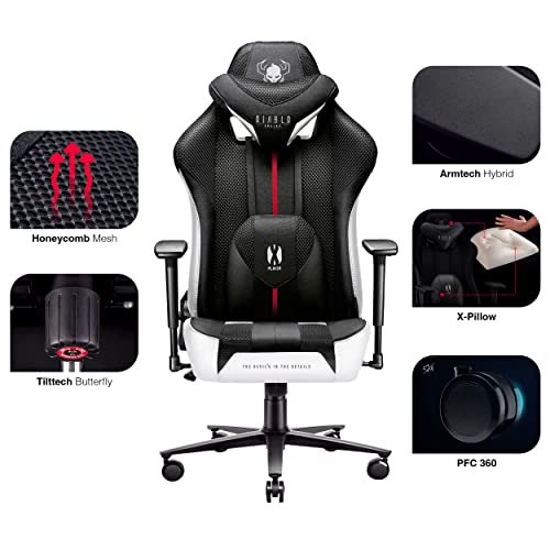 Fauteuil Gaming Diablo X-Player 2.0 – Chaise Ergonomique XL avec Accoudoirs 3D