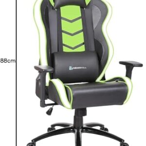 Fauteuil Gaming Newskill Kaidan, Métal, Dossier Inclinable 180°, Accoudoirs 3D Vert