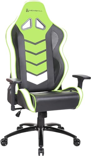 Fauteuil Gaming Newskill Kaidan, Métal, Dossier Inclinable 180°, Accoudoirs 3D Vert