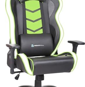 Fauteuil Gaming Newskill Kaidan, Métal, Dossier Inclinable 180°, Accoudoirs 3D Vert