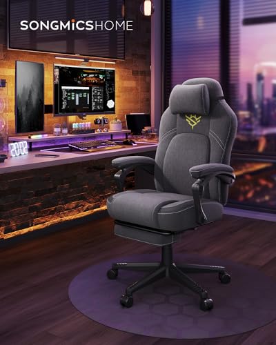 Fauteuil Gaming SONGMICS OBG072G01 Ergonomique avec Repose-Pieds et Appui-Tête