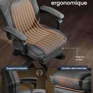 Fauteuil Gaming SONGMICS OBG072G01 Ergonomique avec Repose-Pieds et Appui-Tête