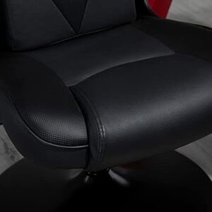 Fauteuil Gaming Vinsetto Noir, Pivotant 360°, Hauteur Réglable, Coussins Intégrés