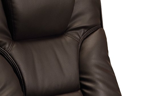 Fauteuil Inclinable Julian Bowen Malmo avec Repose-Pieds Chauffant en Similicuir Marron