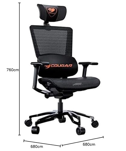 Fauteuil de Bureau COUGAR Gaming Argo Aluminium Noir pour Gamers