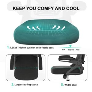 Fauteuil de Bureau Ergonomique Noir avec Support Lombaire et Accoudoirs Réglables