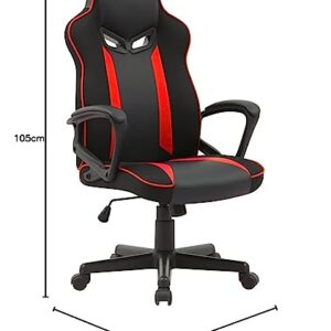 Fauteuil de Bureau Gaming Gris et Rouge Micron – DecoInParis