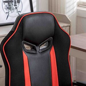 Fauteuil de Bureau Gaming Gris et Rouge Micron – DecoInParis