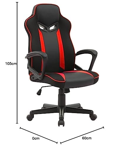 Fauteuil de Bureau Gaming Gris et Rouge Micron – DecoInParis
