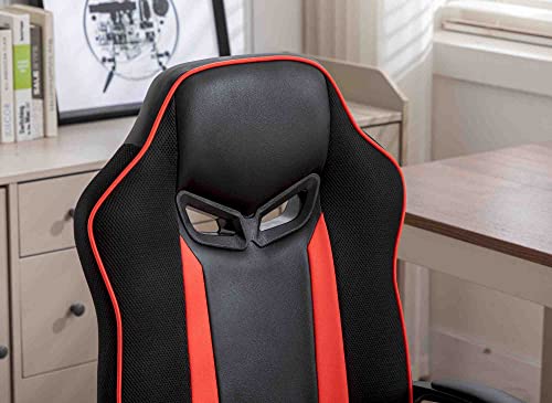 Fauteuil de Bureau Gaming Gris et Rouge Micron – DecoInParis