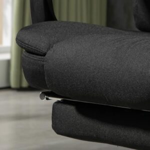 Fauteuil de Bureau Vinsetto Massant et Chauffant, Ergonomique Noir 360°