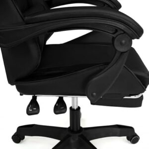 Fauteuil de Gaming Alex IDMarket Noir avec Repose-Pied et Coussins Lombaire et Tête