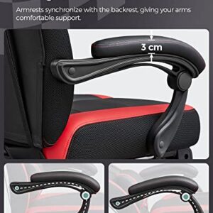 Fauteuil gamer ergonomique SONGMICS OBG77BR avec repose-pieds et support lombaire