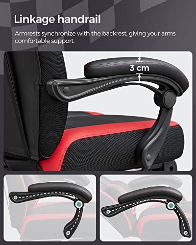 Fauteuil gamer ergonomique SONGMICS OBG77BR avec repose-pieds et support lombaire
