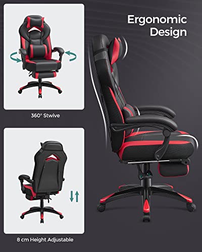 Fauteuil gamer ergonomique SONGMICS OBG77BR avec repose-pieds et support lombaire