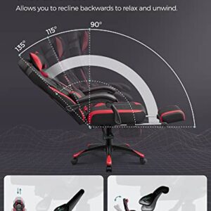 Fauteuil gamer ergonomique SONGMICS OBG77BR avec repose-pieds et support lombaire