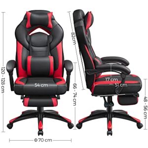 Fauteuil gamer ergonomique SONGMICS OBG77BR avec repose-pieds et support lombaire