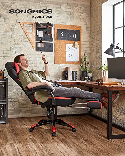 Fauteuil gamer ergonomique SONGMICS OBG77BR avec repose-pieds et support lombaire
