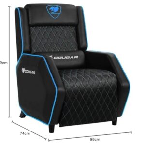 Fauteuil inclinable COUGAR Gaming RANGERPS en bois noir et bleu XL