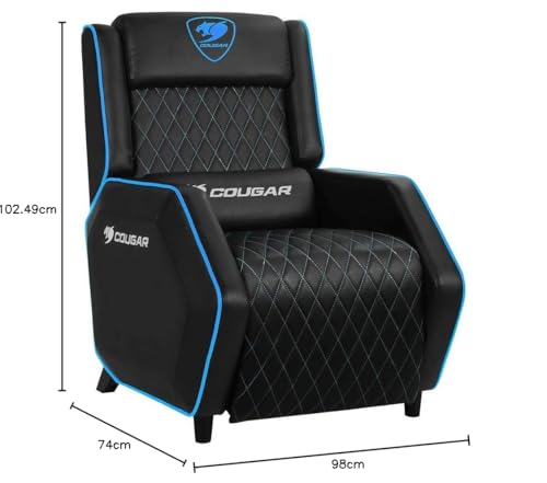 Fauteuil inclinable COUGAR Gaming RANGERPS en bois noir et bleu XL