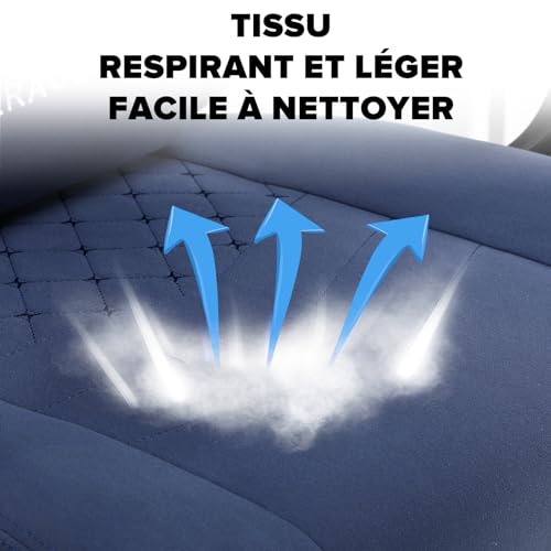GTPLAYER Chaise Gaming Ergonomique Leathaire avec Repose-Pieds et Accoudoirs Inclinables