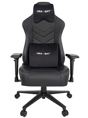 Siège Gamer ORAXEAT MX850 avec Coussins en Mousse à Mémoire – Noir/Gris
