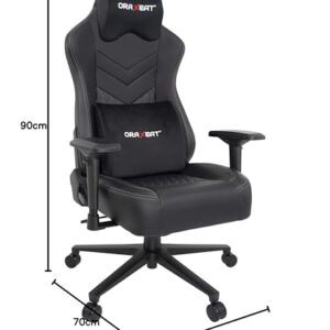 Siège Gamer ORAXEAT MX850 avec Coussins en Mousse à Mémoire – Noir/Gris