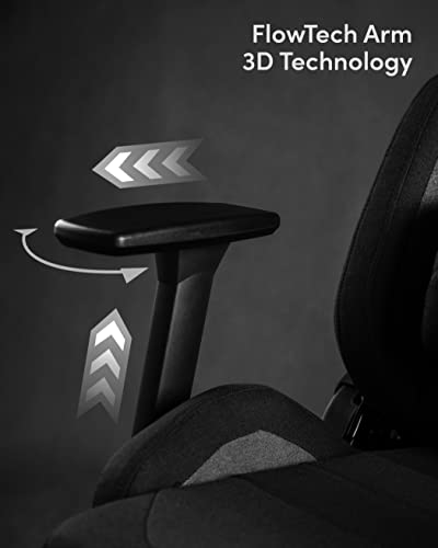 Chaise de Gaming SENSE7 Sentinel Extra Size HDF Noir/Gris