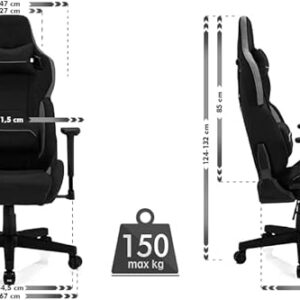 Chaise de Gaming SENSE7 Sentinel Extra Size HDF Noir/Gris