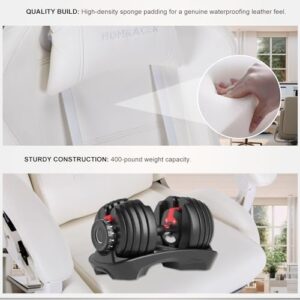 HOMRACER Chaise de Jeu Ergonomique avec Repose-Pieds et Soutien Lombaire