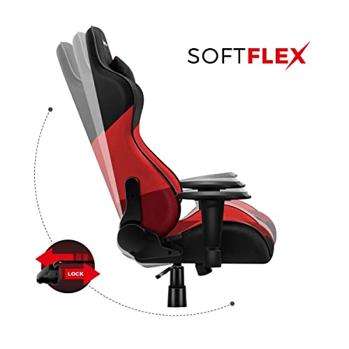 Huzaro Force 6.2 : Chaise Gamer Ergonomique Rouge Réglable jusqu’à 130 kg