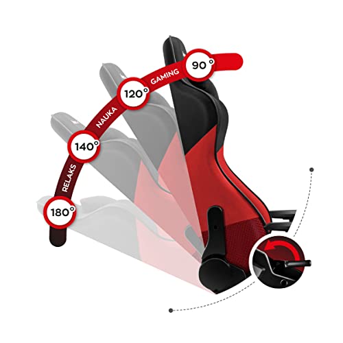 Huzaro Force 6.2 : Chaise Gamer Ergonomique Rouge Réglable jusqu’à 130 kg